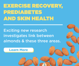 Almond Board of California | Exercise Recovery, Prediabetes and Skin Health | Exciting new research investigates link between almonds and these three areas. Learn More: