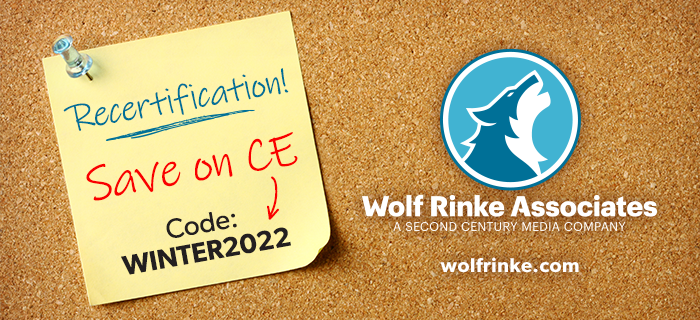 Wolf Rinke Associates | RECERTIFICATION! | Save on CE | Code: WINTER2022